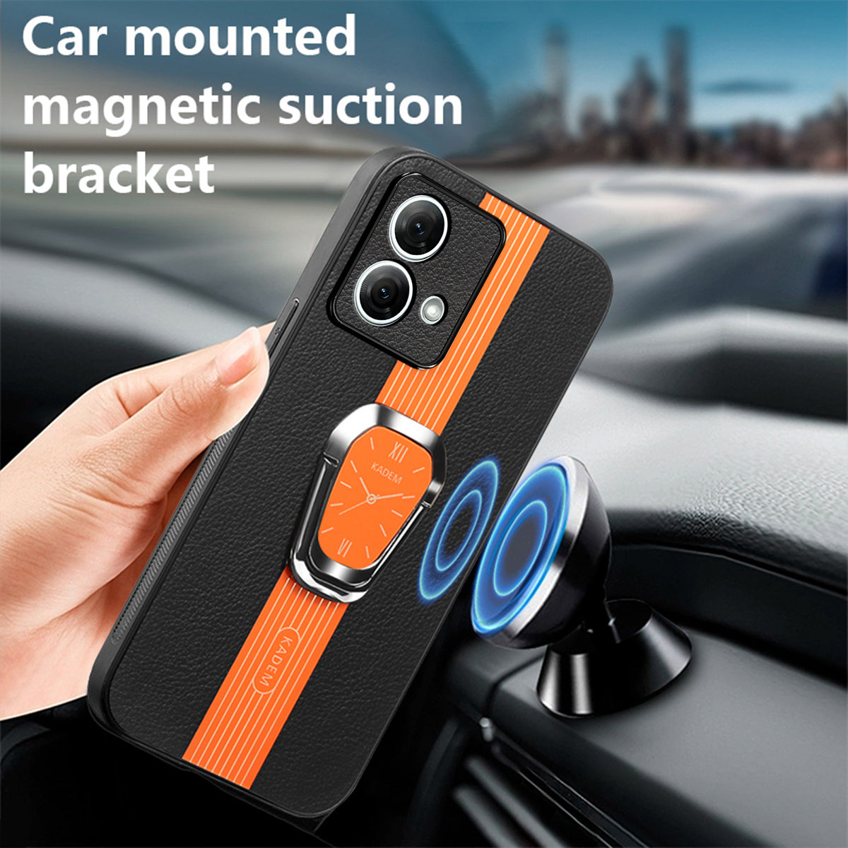 KADEM For Motorola Moto G84 5G Kickstand Mobile Phone Case PU+TPU+Acrylic Cover Anti-Scratch Phone Shell KADEM For Motorola Moto G84 5G Kickstand Mobile Phone Case PU+TPU+Acrylic Cover Anti-Scratch Phone Shell